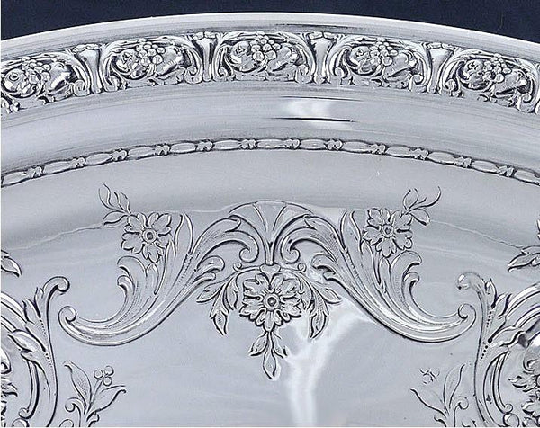 Vintage 1941 Gorham Sterling Silver Chased/Engraved Serving Centerpiece Bowl 10"