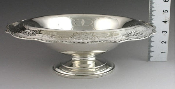 Vintage Wallace Sterling Silver Pierced Pedestal Centerpiece Bowl Compote