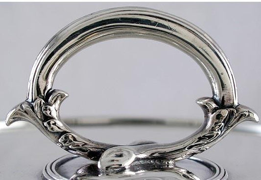 Antique 1800 English Georgian Sterling Silver Covered Chaffing Dish w/ Burner