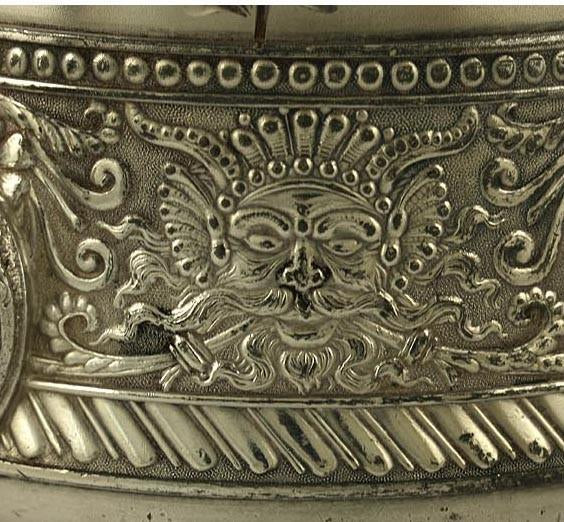 Antique Silver Meriden Britannia Co Assyrian Head Trophy 2 Handle Loving Cup Urn