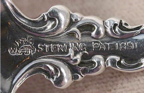 Antique Sterling Silver Whiting Louis XV 1891 Serving Fork 7 1/2"