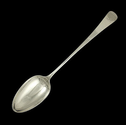Antique 1800 English Georgian Sterling Silver Stuffing Serving Platter Spoon 12"