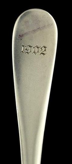 c1870 Antique Sterling Silver Whiting Matte Finish Straining Pierced Ladle