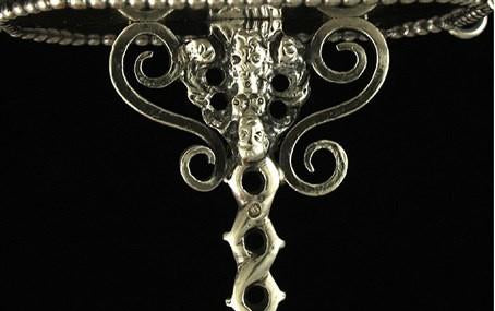 Antique Rare 1886 Dutch Silver Large Serving Spoon 9 5/8"