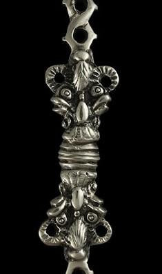 Antique Rare 1886 Dutch Silver Large Serving Spoon 9 5/8"