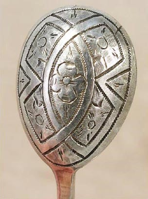 11 Antique 1875 Geometric Moscow Russian Silver Demitasse Spoons 4"