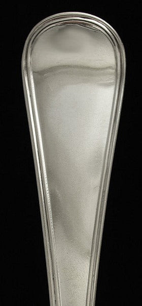 12 Antique c1850 Dutch Silver Large Place Soup Table Spoons 8 1/8"