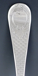 10 Antique Turkish Silver Engraved Tea Coffee Spoons