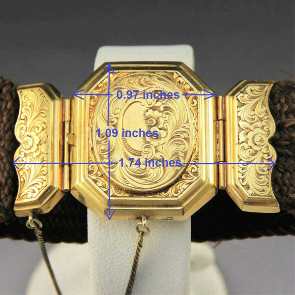 Best Quality Victorian 14K Gold Hair Mourning Jewelry Bracelet