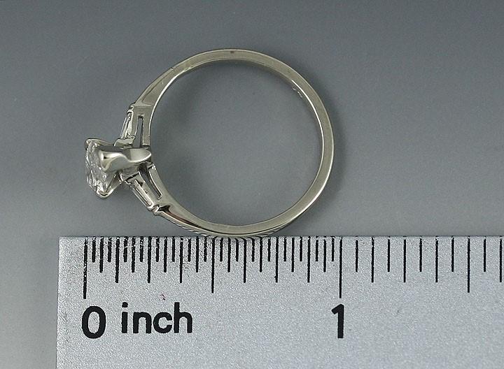 Lovely 14k White Gold Ring w/ Large Marquise Navette Diamond ~.94ct tdw