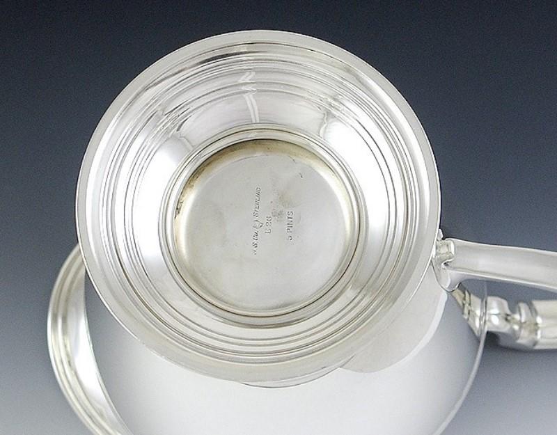 Large Antique Art Deco International Sterling Silver 5 Pint 9.5" Pitcher/Jug