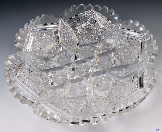 Classic 19th Century ABP American Brilliant Period Cut Glass Bowl or Dish