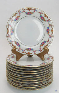 Lovely set 12 Czech Epiag 9561 Floral Bread & Butter Plates