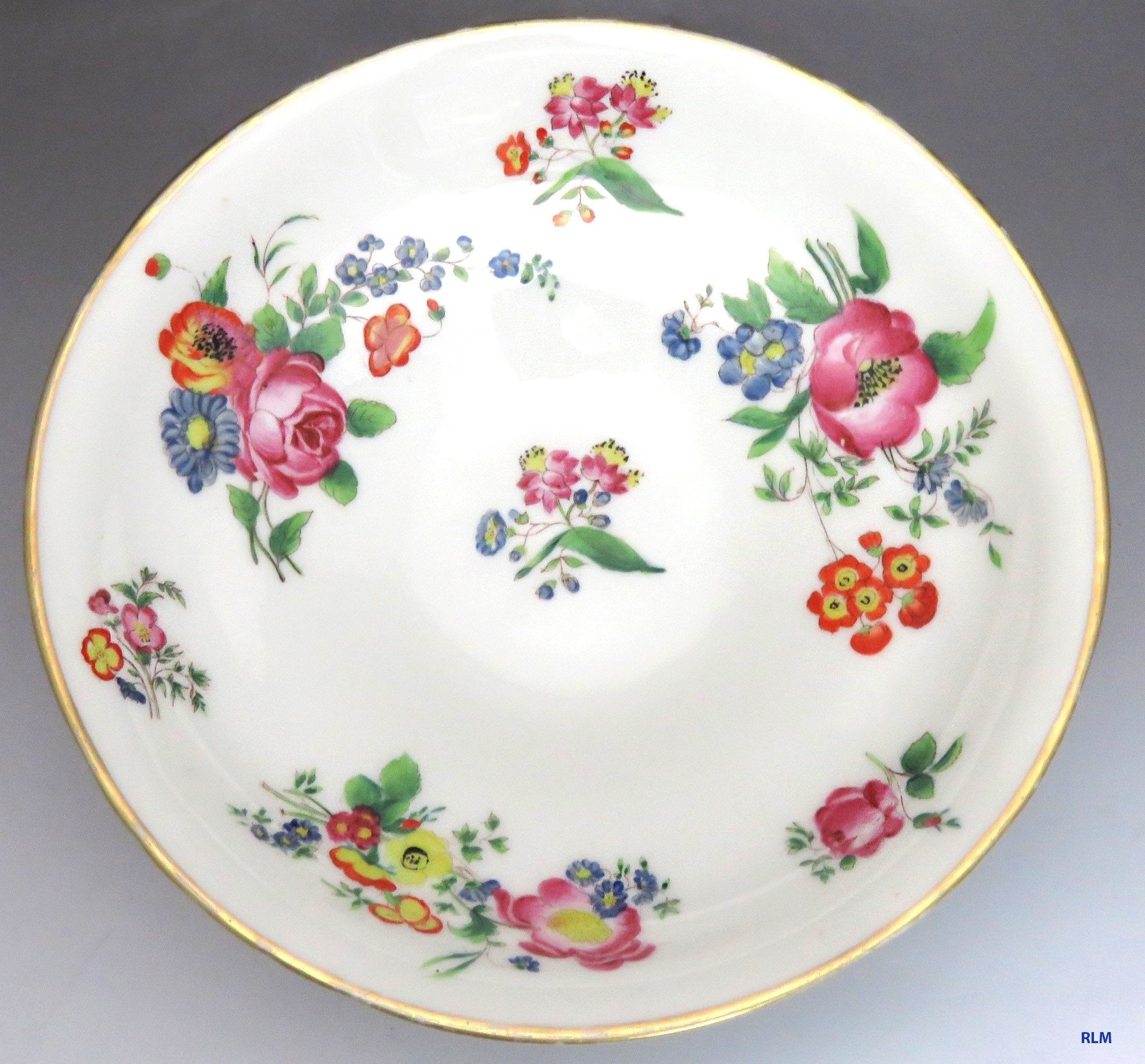 Lovely 1850's-1870's Paris Porcelain Floral Pedestal Compote Raised Dish/Bowl