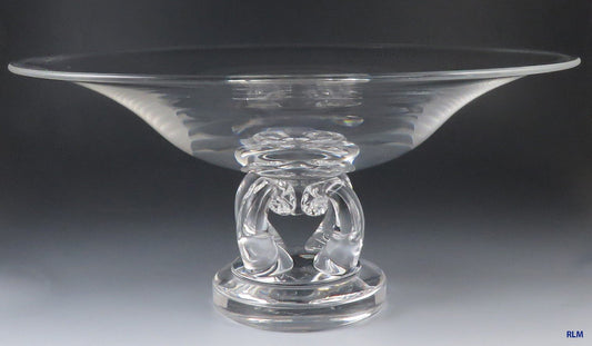 Stunning Graceful Hand Blown Art Glass Steuben 7884 Pedestal Bowl Dish