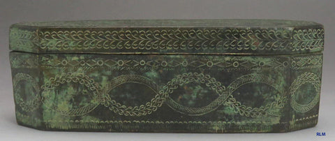 Superb c1856 Turkish? Middle Eastern? Bronze Hand Engraved Snuff Box