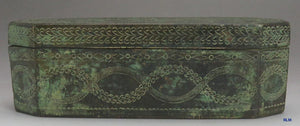 Superb c1856 Turkish? Middle Eastern? Bronze Hand Engraved Snuff Box