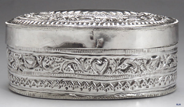 Lovely Mid-Late 1800's Antique Asian 900 Silver Box