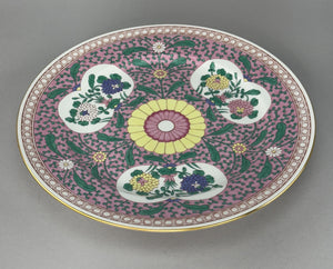 Fine Herend Handpainted Emaille Rose ERS 11" Charger Plate Pink Floral 2527