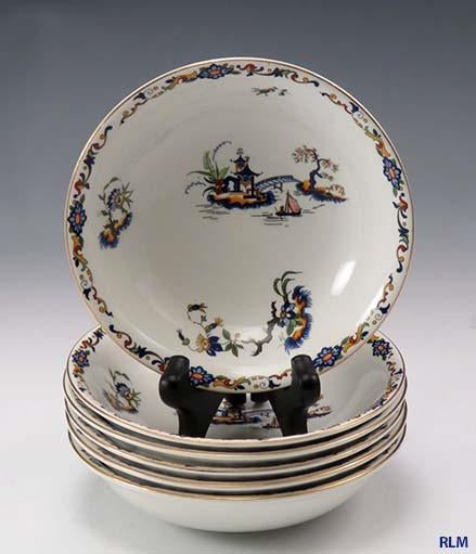 6 Late 1890's-Early 1900's John Maddock & Sons Cereal/Soup Bowls Canton