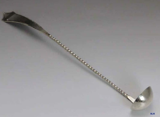 1896 Antique Dutch 833 Silver Claret Ladle