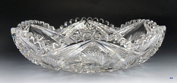 Antique c1910 American Brilliant Period Cut Glass Crystal Bowl or Dish