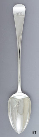 1833 Nice English Georgian Sterling Silver Serving Stuffing Platter Spoon 12"