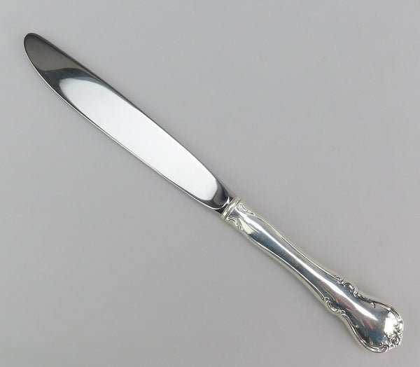 5 Towle French Provincial True Dinner Knives Sterling Handles 9 5/8"