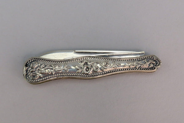 Antique American Sterling Silver Fruit Knife 1860s