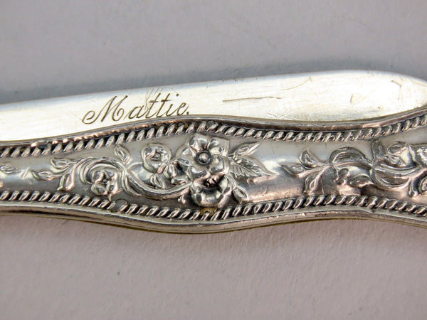 Antique American Sterling Silver Fruit Knife 1860s