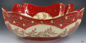 Beautiful B&D Japanese Style Porcelain Bowl w/ Birds Flowers