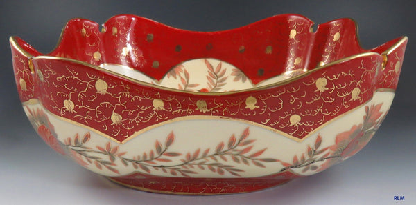 Beautiful B&D Japanese Style Porcelain Bowl w/ Birds Flowers