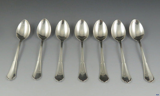 7 Wonderful Quality German Silberwarenfabrik Silver Demitasse Spoons