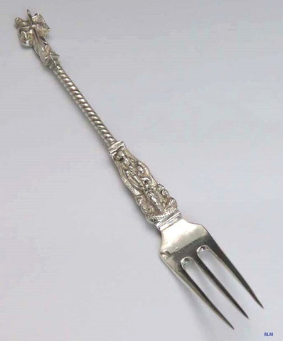 1887 Antique Dutch 833 Silver Apostle Serving Fork