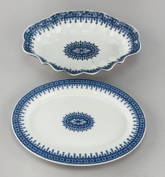 Antique 2 Royal Worcester Serving Pieces Platter and Bowl from 1890