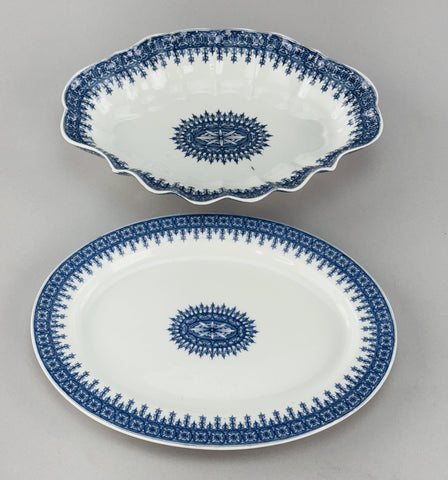 Antique 2 Royal Worcester Serving Pieces Platter and Bowl from 1890