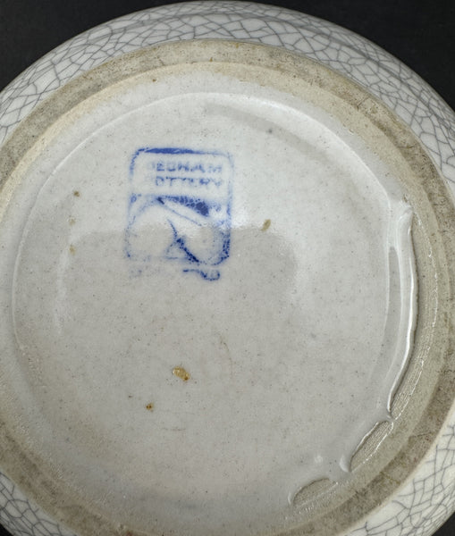 Nice Antique Signed Dedham Pottery Rabbit Crackle Glaze Bowl 6.75"