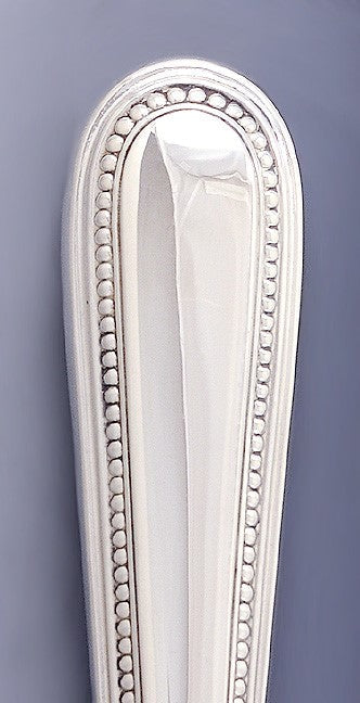 18 Finest Quality English Sterling Silver Georgian Style Bead Edge Knives 8 5/8"