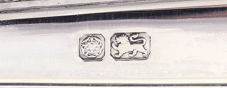 18 Finest Quality English Sterling Silver Georgian Style Bead Edge Knives 8 5/8"