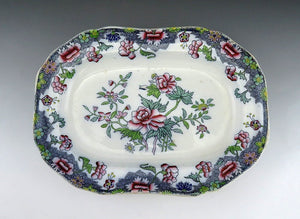 Antique Mid 19th Century English Copeland Late Spode Floral Serving Platter/Tray