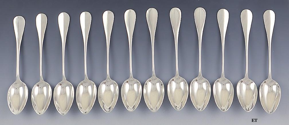 11 Antique 1877-1885 French 950 Sterling Silver Paul Massat Spoons 5 3/4"