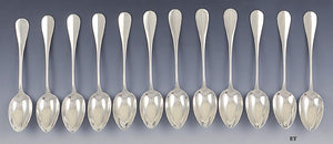 11 Antique 1877-1885 French 950 Sterling Silver Paul Massat Spoons 5 3/4"