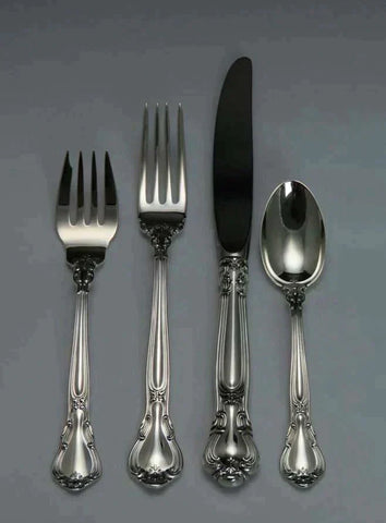 Lovely 54pc Gorham Sterling Silver Chantilly Flatware Set Serves 8