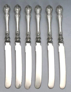 6 Antique Sterling Silver Dominick & Haff Mazarin Pattern Fruit Knives