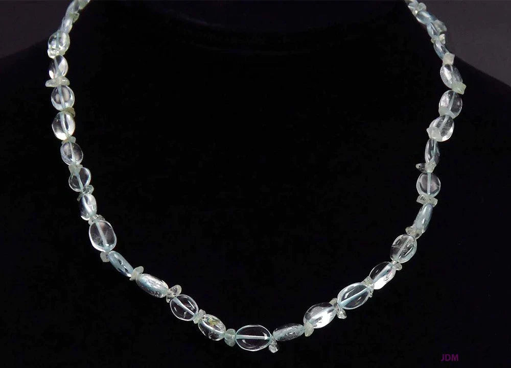 Gorgeous ~90ct Aquamarine Beaded Necklace