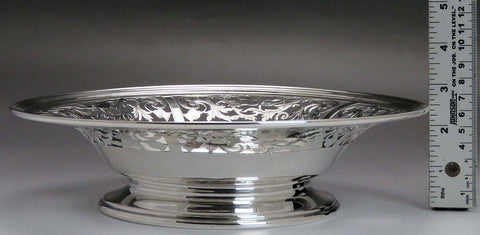 Fine Birks Sterling Silver Openwork Rim Tazza Footed Bowl Compote