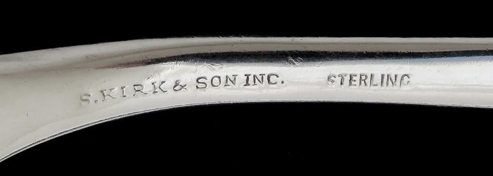 Fabulous S. Kirk Son Inc Repousse Sterling Silver Serving Fork 8 1/2 Inches