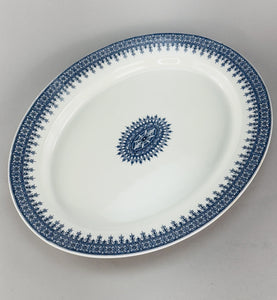 Antique Large Oval 1890 Royal Worcester Serving Platter Blue and White
