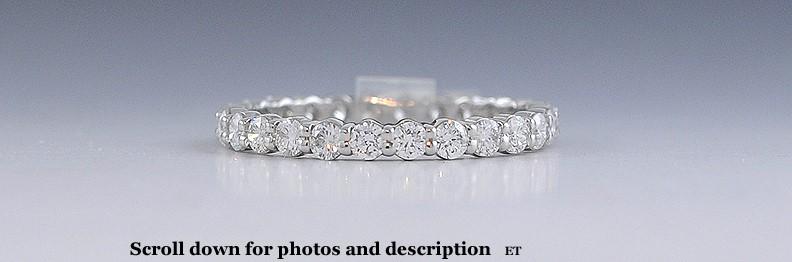 Must See Brand New ~1.04ct Diamond & Platinum Eternity Band Ring