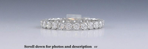 Must See Brand New ~1.04ct Diamond & Platinum Eternity Band Ring